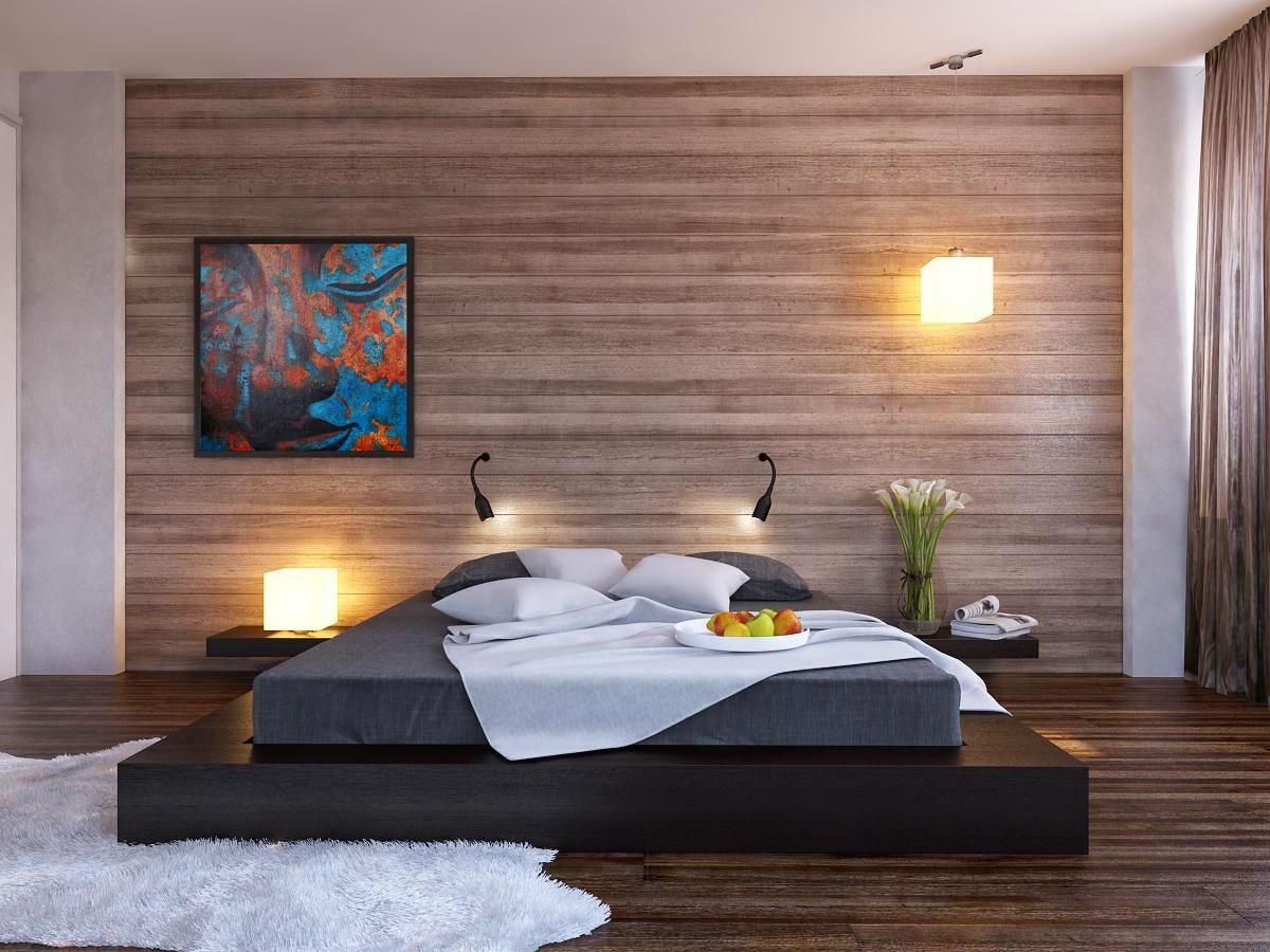 Дизайн стен в спальне (16 фото), варианты отделки, декора и оформления стен в спальне