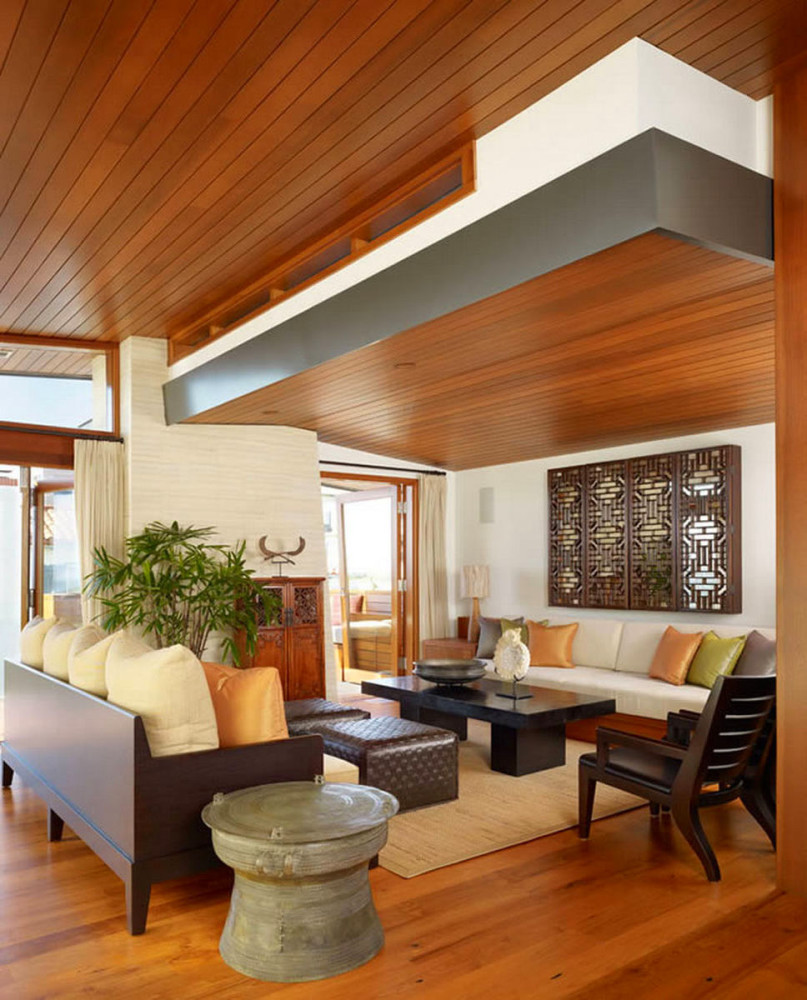 Потолок в деревянном доме - фото лучших идей современного дизайна