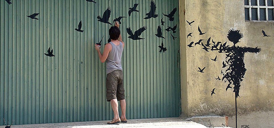 Самые романтичные граффити в мире: знаменитые уличные картины художника Пижака